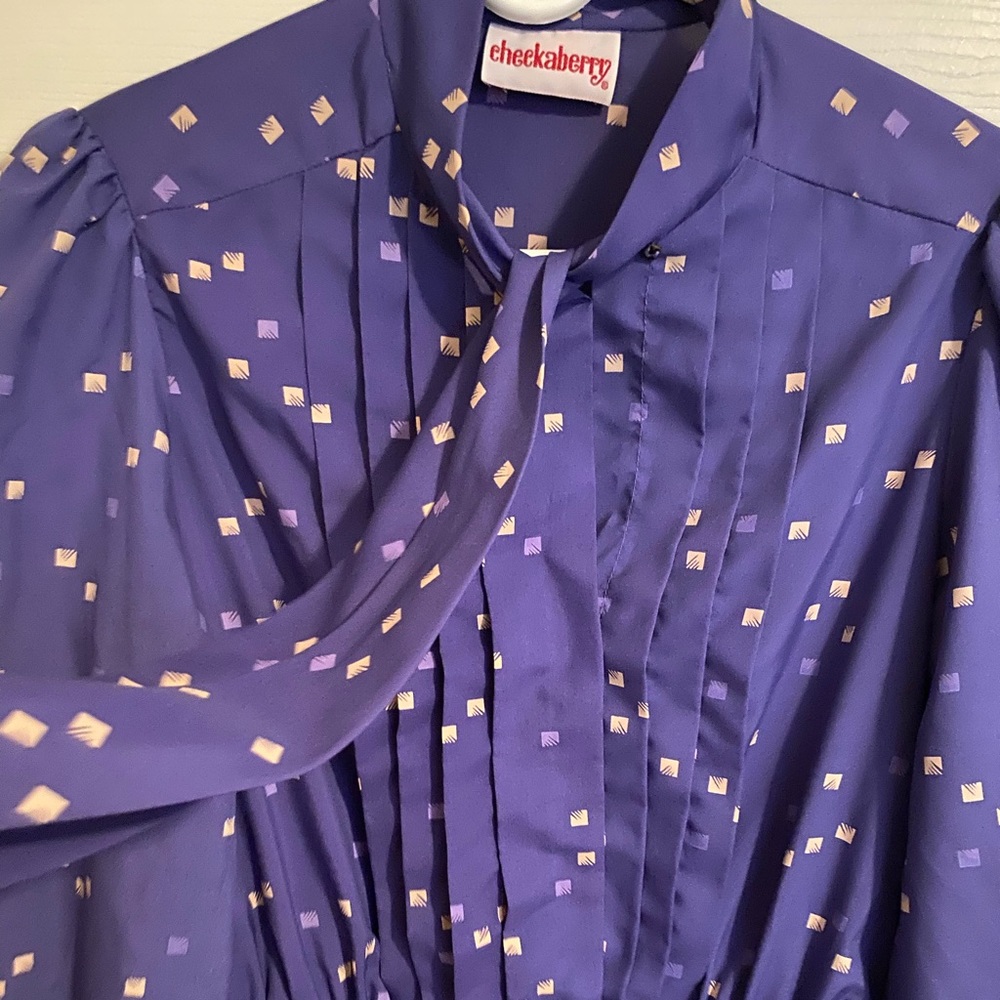 Vintage 70s Checkaberry Dress purple